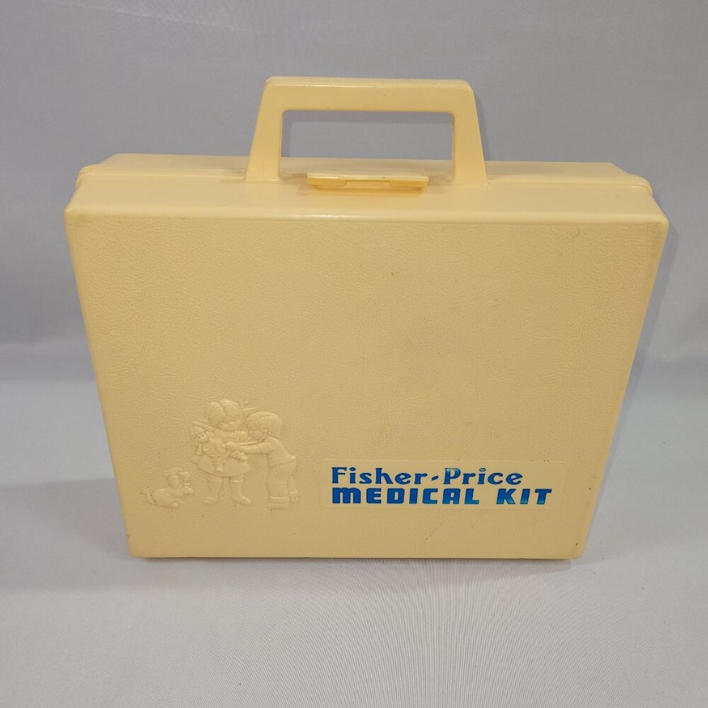 Fisher-Price Vintage 1977 Medical Kit #993 Carry Case Toy Doctor Set